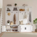 Porte-manteau de style ferme blanc