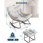 Chaise longue avec repose-pieds Fauteuil à bascule intérieur/extérieur
