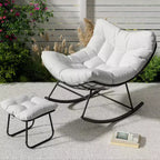Chaise longue avec repose-pieds Fauteuil à bascule intérieur/extérieur