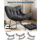 Chaise longue avec repose-pieds Fauteuil à bascule intérieur/extérieur