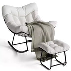 Chaise longue avec repose-pieds Fauteuil à bascule intérieur/extérieur