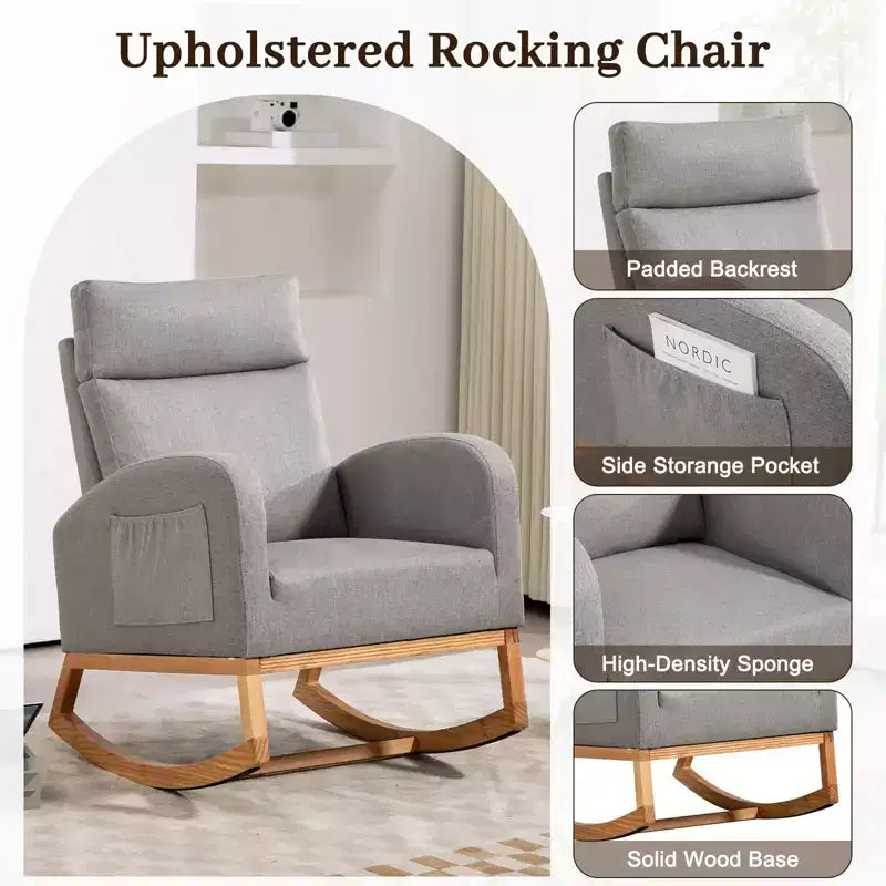 Fauteuils d'appoint confortables en bois d'hévéa