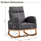 Fauteuils d'appoint confortables en bois d'hévéa