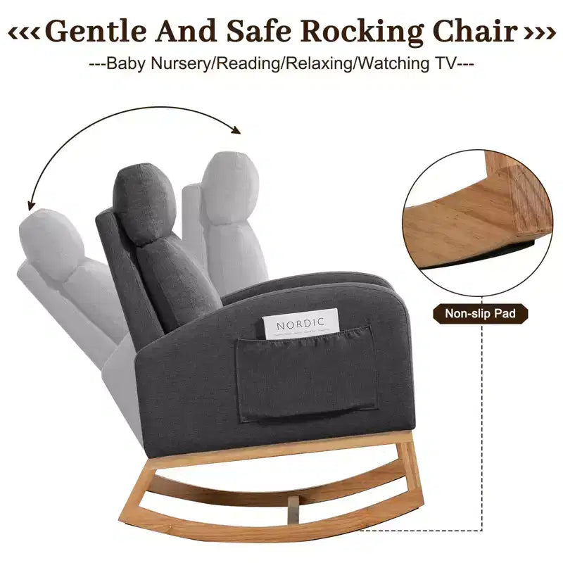 Fauteuils d'appoint confortables en bois d'hévéa