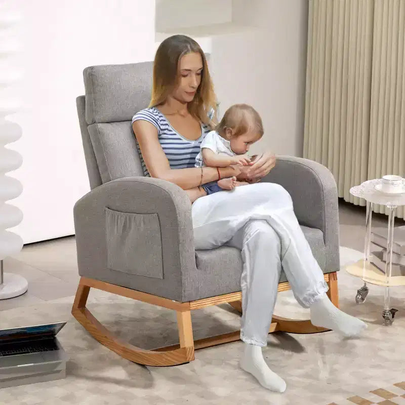 Fauteuils d'appoint confortables en bois d'hévéa