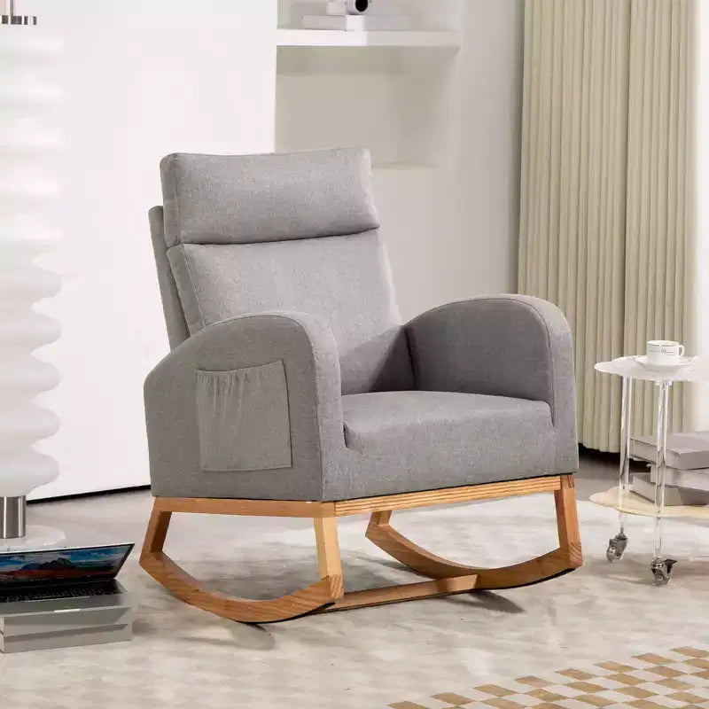 Fauteuils d'appoint confortables en bois d'hévéa