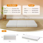 Matelas pliant en mousse à mémoire de forme à trois volets