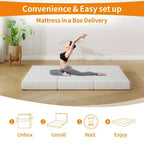 Matelas pliant en mousse à mémoire de forme à trois volets