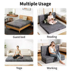 Matelas pliant en mousse à mémoire de forme à trois volets