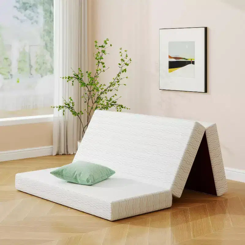 Matelas pliant en mousse à mémoire de forme à trois volets