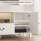 Meuble TV avec lumières LED en forme de télévision rétro