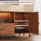 Meuble TV avec lumières LED en forme de télévision rétro