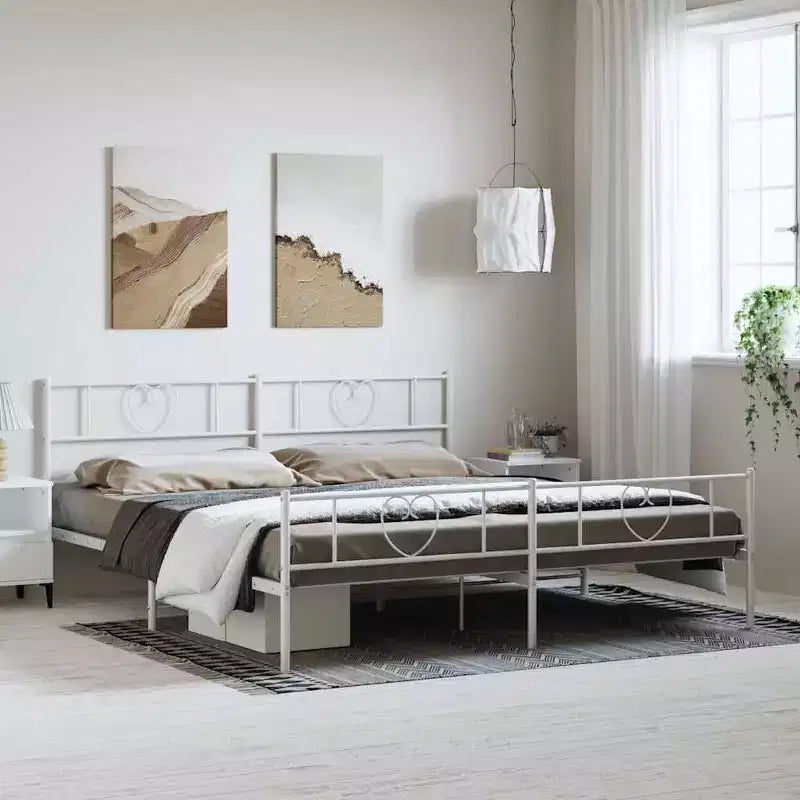 Cadre de lit en métal Acier robuste sans matelas