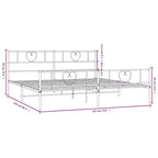 Cadre de lit en métal Acier robuste sans matelas