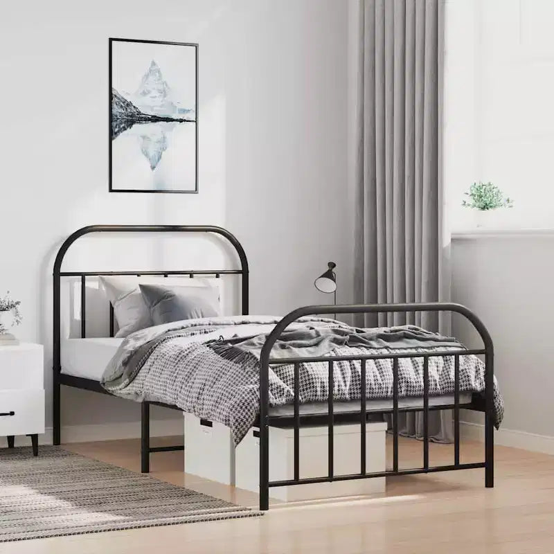 Cadre de lit en métal Acier robuste sans matelas