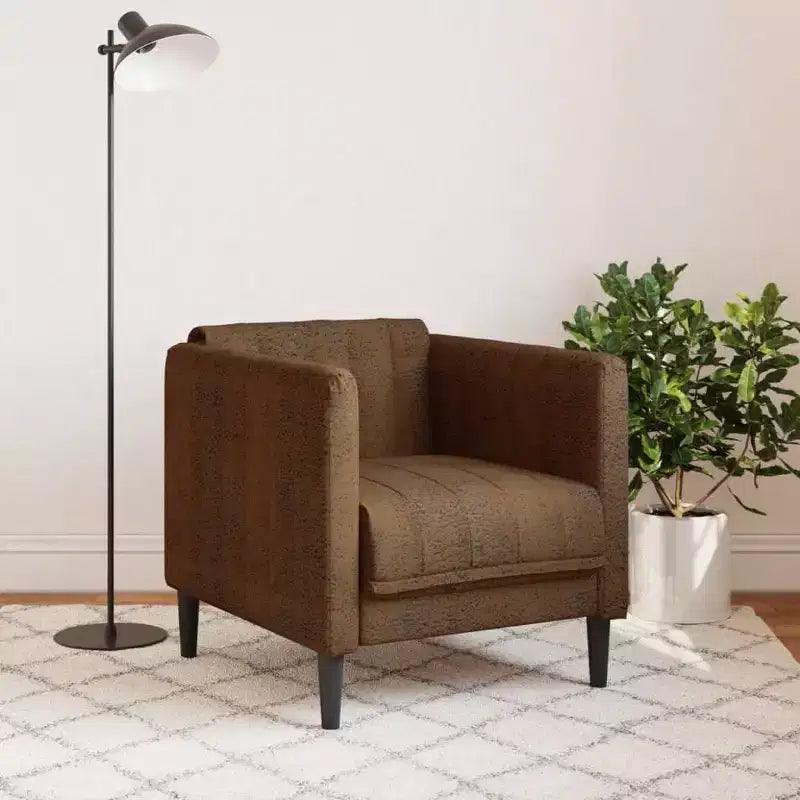 Fauteuil d'appoint en similicuir suédé