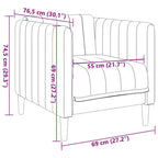 Fauteuil d'appoint en similicuir suédé