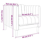Fauteuil d'appoint en similicuir suédé