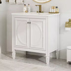Meuble sous vasque de salle de bain deux portes avec lavabo