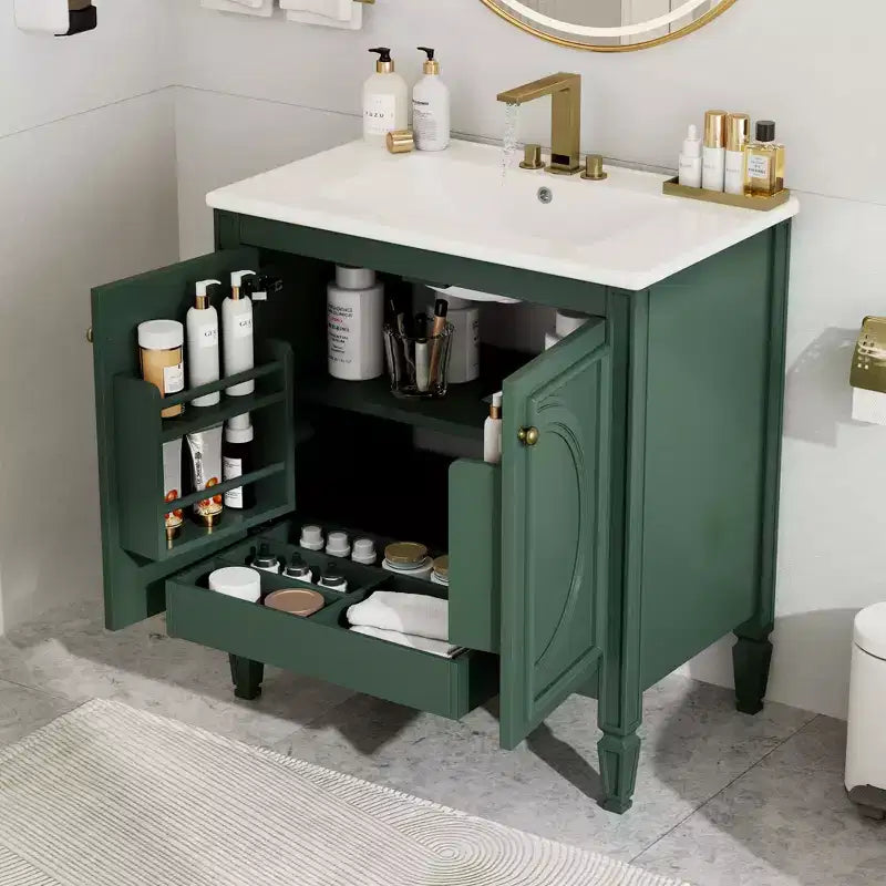Meuble sous vasque de salle de bain deux portes avec lavabo