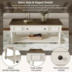 Table basse de ferme avec tiroir style vintage
