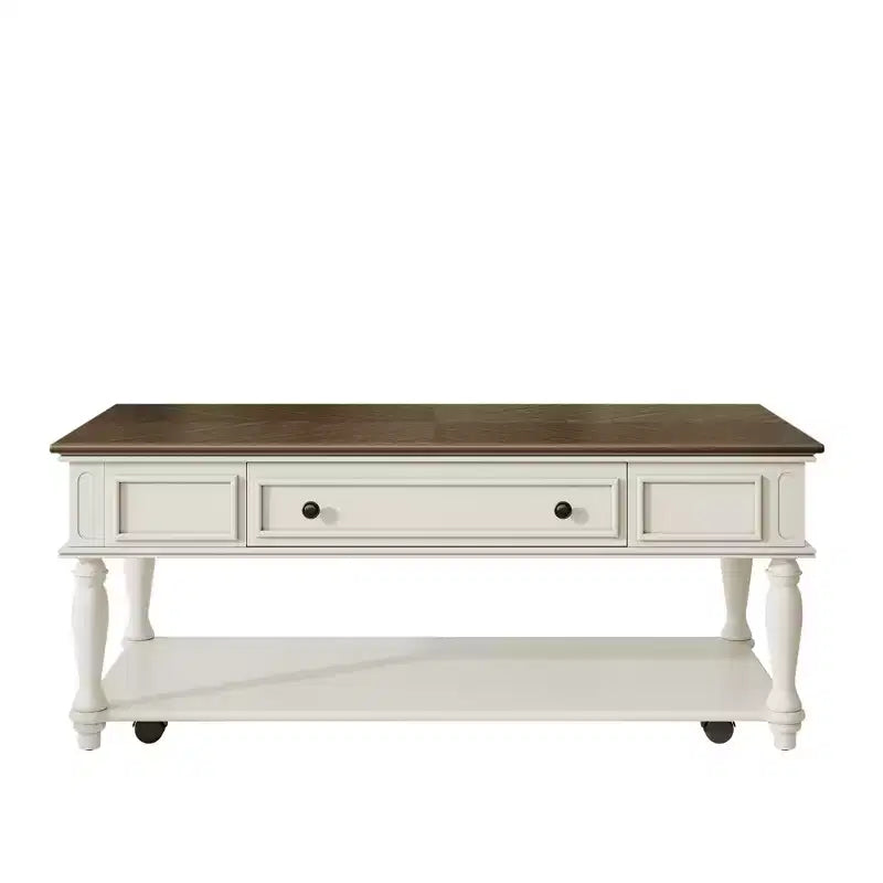 Table basse de ferme avec tiroir style vintage