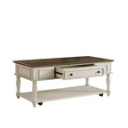 Table basse de ferme avec tiroir style vintage