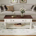 Table basse de ferme avec tiroir style vintage