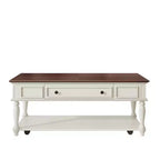 Table basse de ferme avec tiroir style vintage