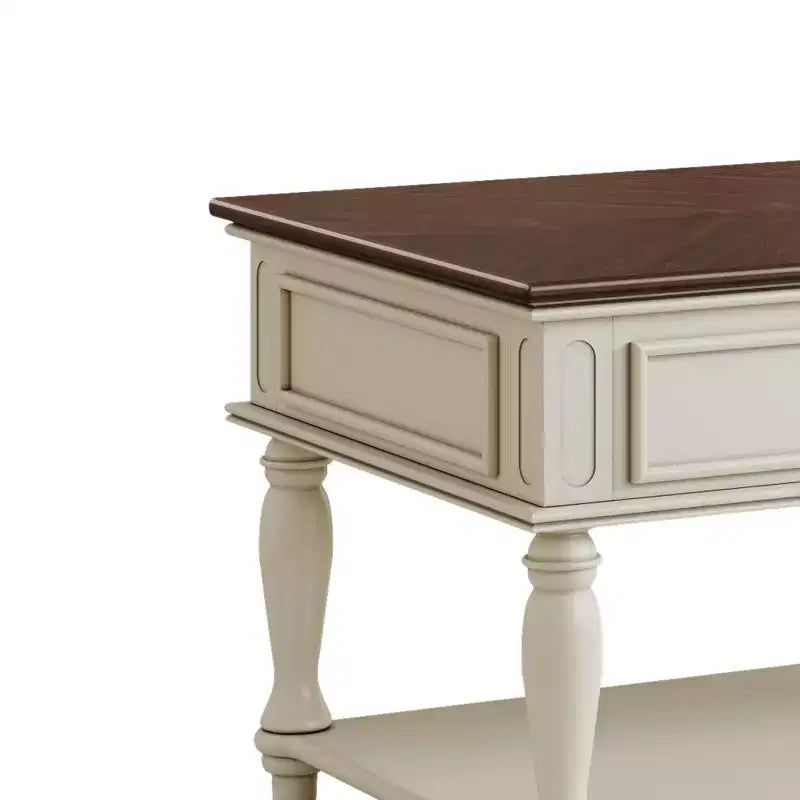 Table basse de ferme avec tiroir style vintage