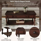 Table basse de ferme avec tiroir style vintage