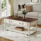 Table basse de ferme avec tiroir style vintage