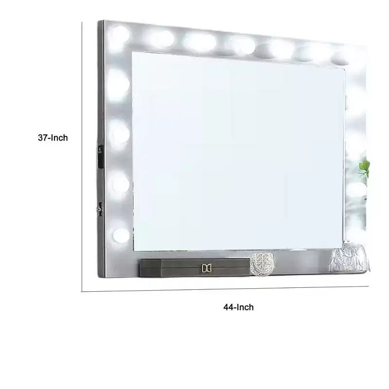 Miroir de coiffeuse avec ampoules