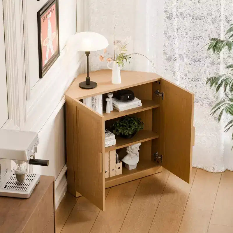 Meuble de rangement d'angle en bois