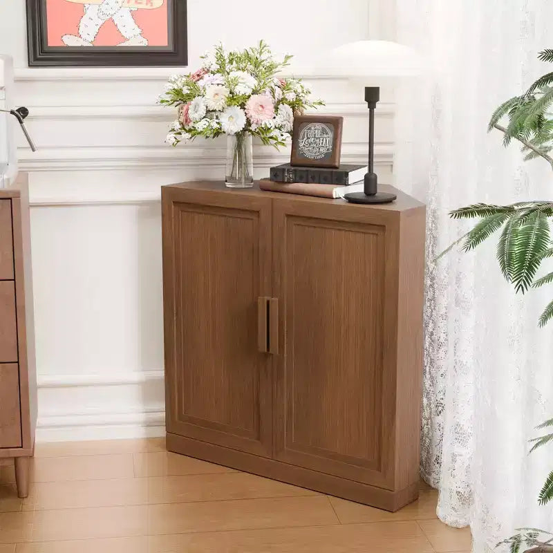 Meuble de rangement d'angle en bois