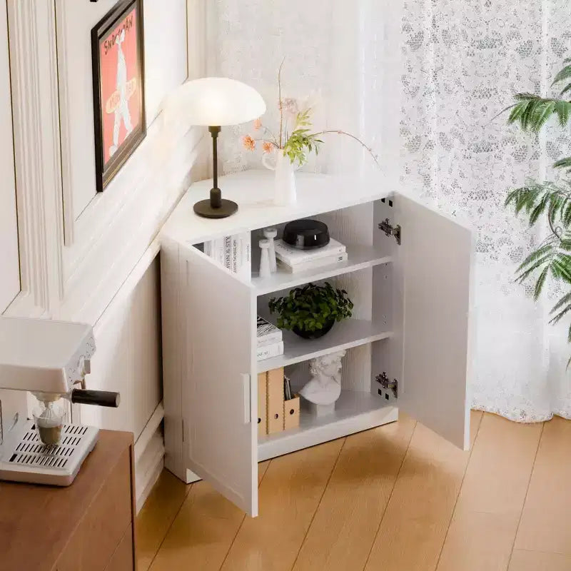 Meuble de rangement d'angle en bois