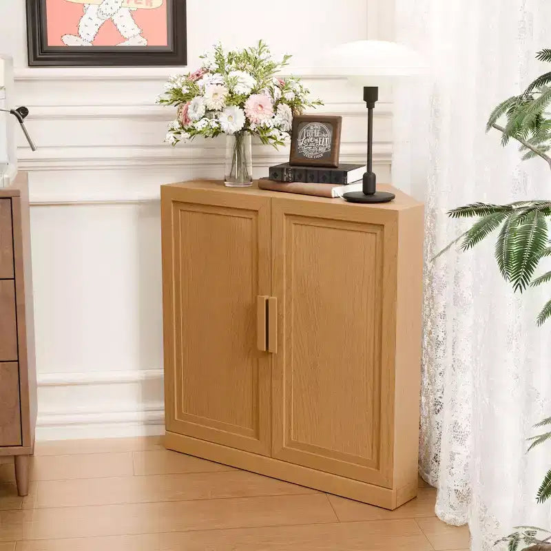 Meuble de rangement d'angle en bois