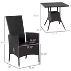 Chaises de bistro et table basse de jardin