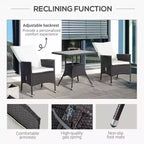 Chaises de bistro et table basse de jardin