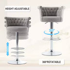 Tabourets de bar en velours