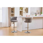 Tabourets de bar en velours