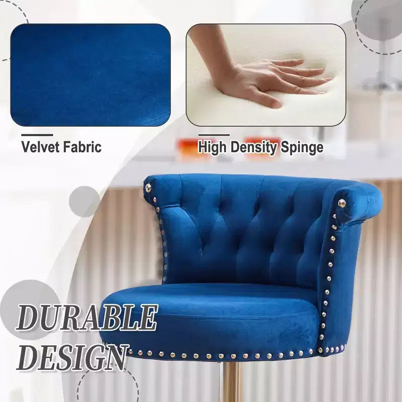 Tabourets de bar en velours