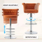 Tabourets de bar en velours