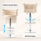 Tabourets de bar en velours