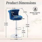 Tabourets de bar en velours
