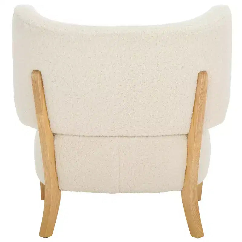 Fauteuil d'appoint blanc cassé/naturel
