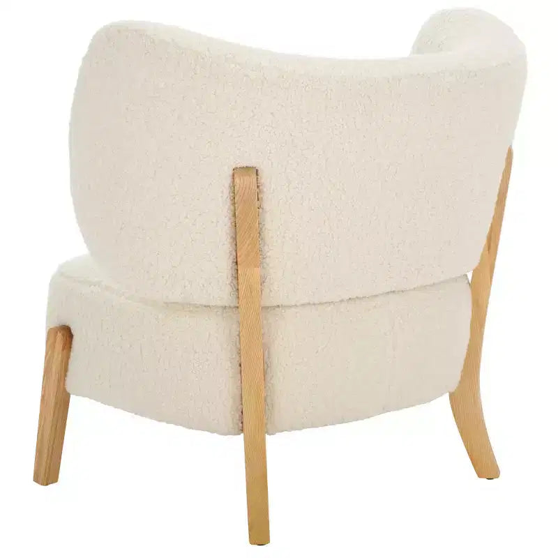 Fauteuil d'appoint blanc cassé/naturel