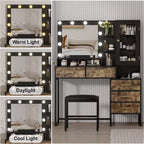 Grande coiffeuse avec tabouret Coiffeuse
