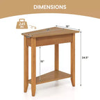 Table d'appoint étroite et irrégulière