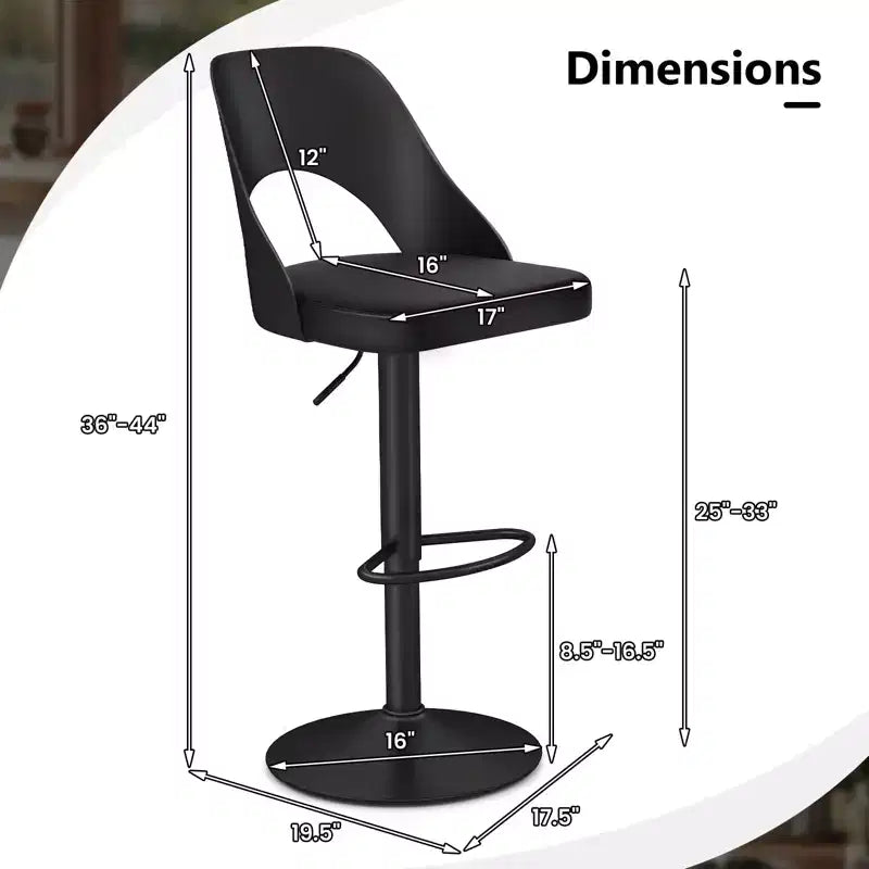 Tabourets de bar pivotants avec repose-pieds